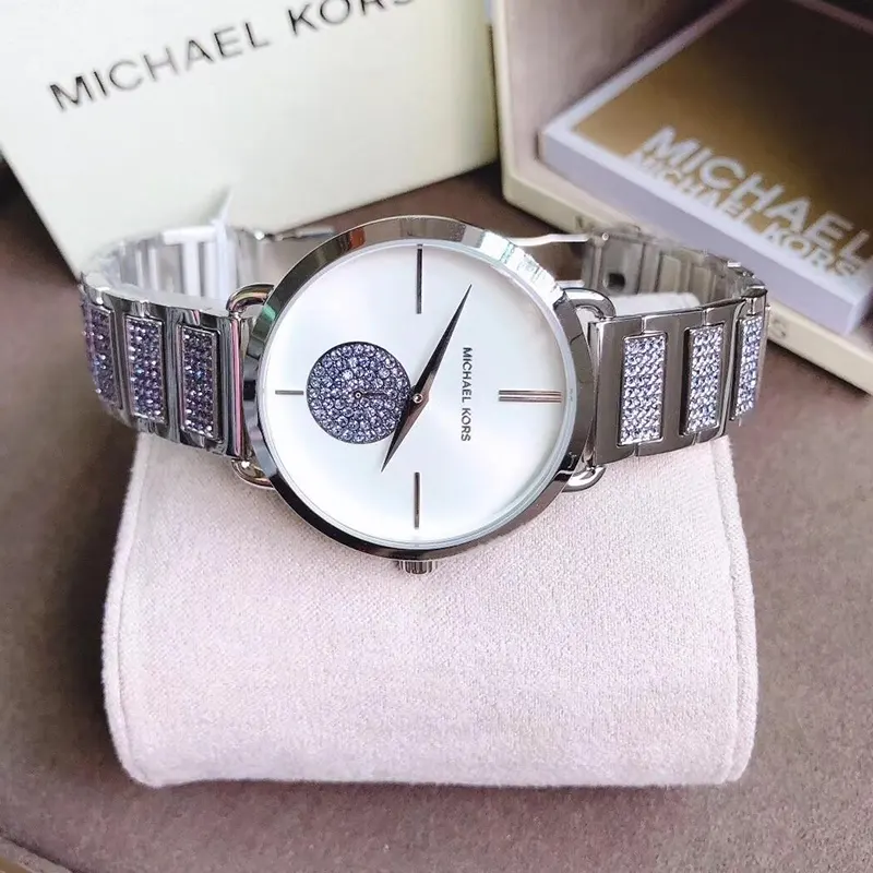 Michael Kors Portia Silver Dial Ladies Watch- MK3842